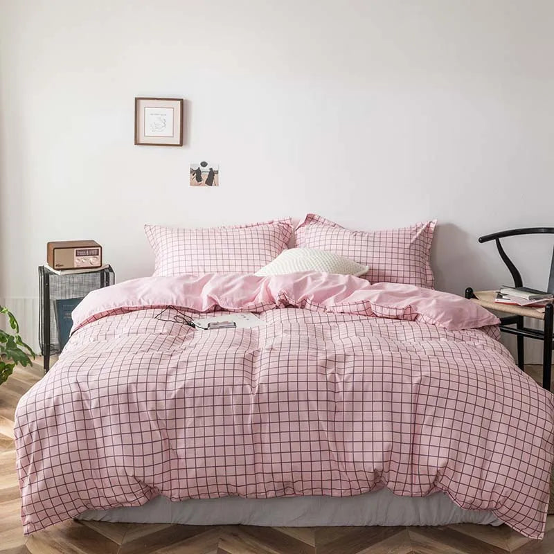 Cotton Bedding Set Queen King Size Bright Leaf Duvet Cover Bed Sheet Set