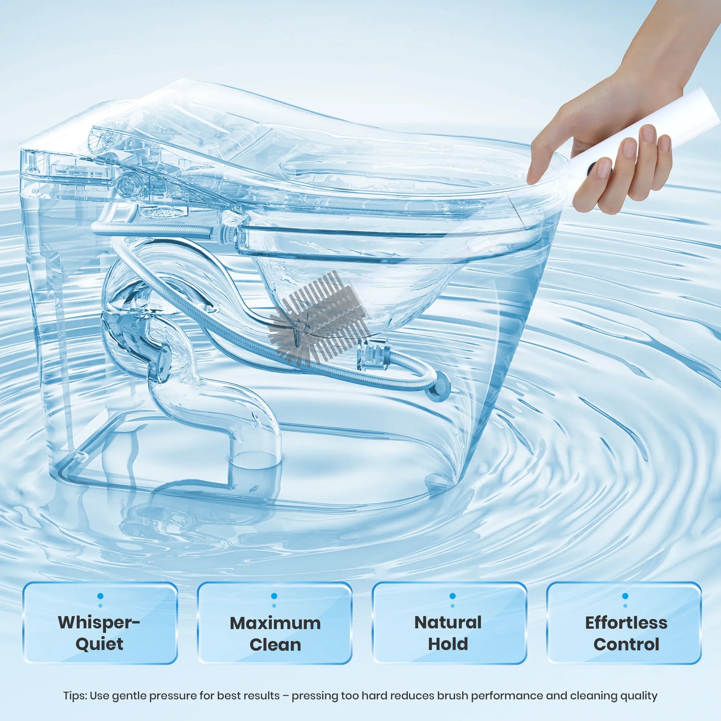 8 in 1 Electric Toilet Brush Scrubber and Holder Set with  Disposable Refill Heads