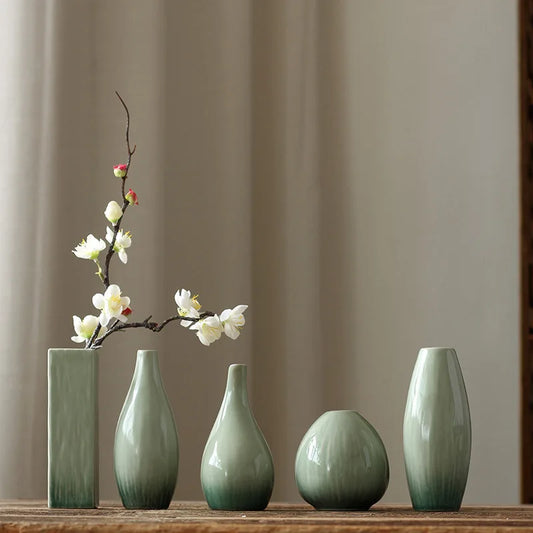 Nordic Style Simple Ceramic Vase Decoration Living Room Mini Flower Vase Decoration Arrangement Hydroponic Plant Small Vase